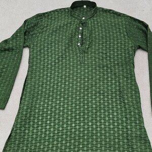 Men's designer Kurtha top.  Hand stitched embroidery